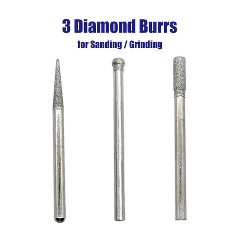 Corded Electric Engraver Pen With Stepless Speed 3000 To 15000 RPM Pro Grade Etching Tool Kit Includes 3 Diamond Burrs for sanding