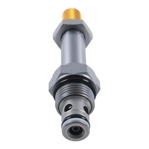 Front view of Solenoid Operated Spool Cartridge Valve With Manual Override SV08-22M-0-N-00 2 Way NC Poppet Valve Compatible With Hydraforce.