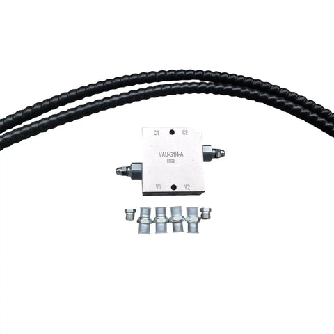 Hydraulic Pump Spare Kit With Cushion Valve For Mini Excavator, Fully Assembled, with connectors and hoses visible