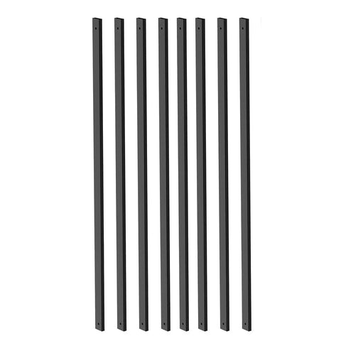 60 Pack 36 Inch Rectangle Metal Deck Balusters Kit With End Caps And Screws For Decks Porches Stairs And Outdoor Railings Upgrade