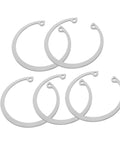 Five Piece Stainless Steel Internal C Clip Snap Ring Set For Grooved Shafts And Studs, showing five rings in a set