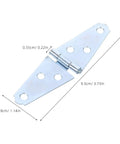 Heavy Duty 6 Pack T Hinges With Mounting Screws For Barn Doors And Gates showing a steel hinge with predrilled holes, 9.5cm long.
