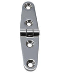 Marine Grade Stainless Boat Hinge Strap Butt Hinge 316 A4 for hatch doors with mirror finish, 4 mounting holes visible