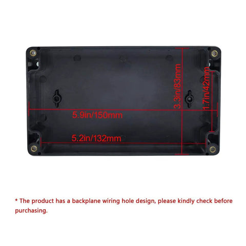 Beefy Built To Last Heavy Duty IP65 Waterproof ABS Plastic Junction Box Weatherproof Electrical Enclosure Project Box Black inner view