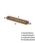 Heavy Duty Antique Brass Cabinet Backplates 10 Pack 3 Inch Center To Center Spacing For Drawers And Doors, dimensions shown.