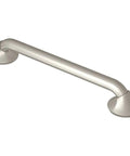 12 Inch Bathroom Grab Bar In Brushed Nickel, Stainless Steel Built To Last Transitional Safety Bar, ADA Compliant viewed at angle