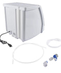 No Sweat Portable Mini Countertop Dishwasher Featuring Fast Wash Cycles And A Handy Five Liter Water Tank with hoses and power cord.