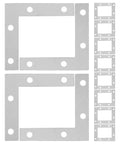 Solid L Shape Corner Brackets 2.17 By 2.17 Inches 100 Pcs Silver Iron Frame Reinforcement shown in a set with multiple pieces