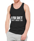 Mens Fitted Sleeveless Tank Top 100 Percent Cotton Quick Dry Gym Shirt Beast Mode Muscle Tee Super Fresh Air Flow For Weekend Hustle Or Shift Work Crew displayed on a model in a casual black muscle tee.