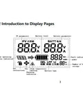 Display screen showing PV parameters and battery levels for the Heavy Duty 1000W Solar Charge Controller Supporting 24V 48V 60V 72V Electric Vehicles With Phosphate Batteries.