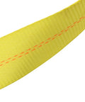 Close-up of Beefy Heavy Duty 2 Inch Ratchet Straps material, yellow webbing detail for 25 Foot With J Hooks Cargo Tie Down Straps