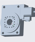Heavy Duty Top Shelf 100Mm Rotary Turntable With 0.02 Precision Stepping Motor Drive and 360 Degree worm gear indexing platform in design view.