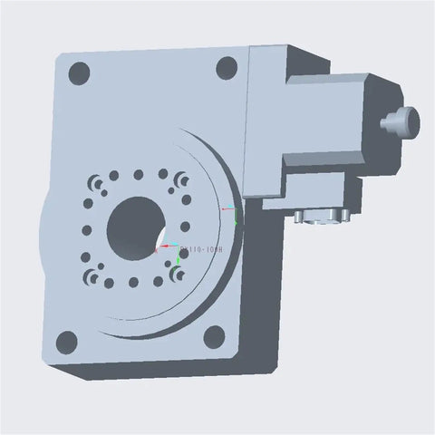 Heavy Duty Top Shelf 100Mm Rotary Turntable With 0.02 Precision Stepping Motor Drive and 360 Degree worm gear indexing platform in design view.