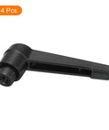 Pack Of Four M5 Adjustable Knob Handles With Female Thread Push Button Ratchet Quick Release Locking Rotating Bolts For Lathe Machinery Black