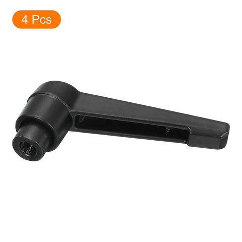 Pack Of Four M5 Adjustable Knob Handles With Female Thread Push Button Ratchet Quick Release Locking Rotating Bolts For Lathe Machinery Black