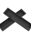 2 Pack Invisible Embedded Alloy Wardrobe Pull Handles Matte Black Recessed Cabinet Push Pull For Home Use Concealed Sliding Door Hardware