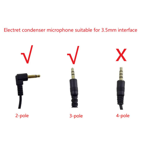 Diagram showing 2-pole and 3-pole compatible jack plugs for All In One Studio Mic Preamplifier And Power Amplifier, 4-pole not compatible