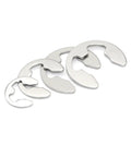 All Purpose E Clip And Circlip Washer Kit For Shafts 304 Stainless Steel External C Clips in various sizes displayed