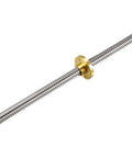 150mm T8 Lead Screw Rod 8mm Dia Stainless Steel With Copper Nut For 3D Printer Z Axis Dope Smooth Slick Linear Motion Rust And Corrosion Resistant