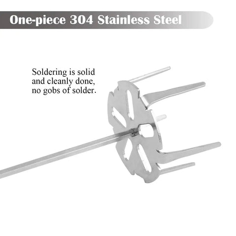 KAMaster 304 Stainless Steel Pork Puller Drill Attachment For Meat Shredding and BBQ Smoking, one-piece design, solid soldering.