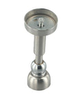 Heavy Duty Stainless Steel Hydraulic Door Stop With Magnetic Catch Prevents Slams Protects Walls And Reduces Noise For Home Or Office Use, vertical angle view.
