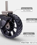 Close-up of wheel for Heavy Duty Folding Utility Wagon With Table And Side Pocket For Beach Camping Garden And Shopping, 400 Lb Capacity