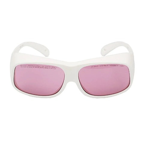 Legit 2 Pack Laser Safety Glasses Providing Hardcore 808Nm Infrared Protection For Tattoo Removal And Brow Cleanup with pink tinted lenses.
