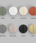 2-1/2 Inch Drawer Pulls Cabinet Handles 12 Pieces (6 Pairs) Half Round Half Moon Semicircle Knobs in various colors