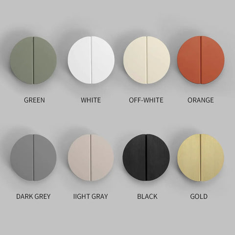 2-1/2 Inch Drawer Pulls Cabinet Handles 12 Pieces (6 Pairs) Half Round Half Moon Semicircle Knobs in various colors