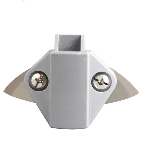 Heavy Duty Push Latch Catch For RVs Boats And Caravan Drawer Cabinet Door Lock, compact silver design, front view