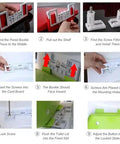 Step-by-step guide for installing Top Tier White Slow Close Toilet Seat with fast mount brackets, showing proper assembly of parts.