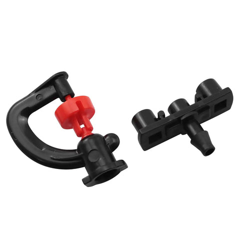 360 Degree Rotating Plastic Micro Spray Nozzle With Bracket For Greenhouse Irrigation, compact plastic components
