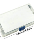 Internal Snap Ring Kit 8mm To 30mm Assortment 240 Pieces in clear box with dimensions labeled, 304 stainless steel.
