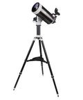 AZ-GTi Go-To Alt-Az Tracking Mount With SkyMax 127 Maksutov-Cassegrain on tripod, black and white, 8.6-pound portable design