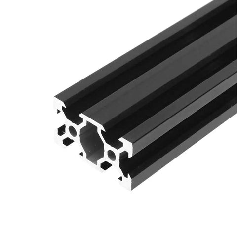 600mm V Slot 2040 Aluminum Extrusion Linear Rail Set For 3D Printers And CNC DIY Projects Anodized European Standard Black Finish