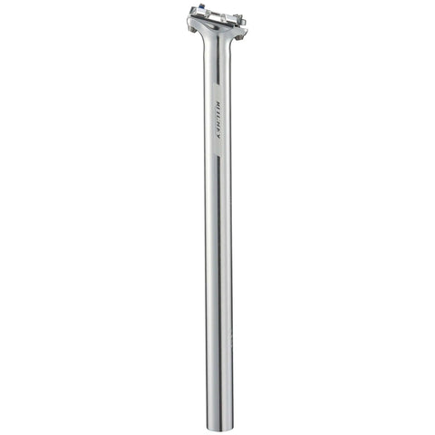 Zero Seatpost 27.2mm By 400mm High Polish Silver, 3D Forged 2014 Alloy, Low Profile Clamp