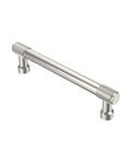 Brushed Satin Nickel Cabinet Pulls 10 Pack with 5 Inch Hole Centers Knurled Kitchen Cabinet Handles AL3017SN product image