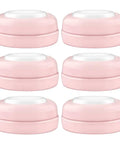 Travel Caps With Rewritable Sealing Disc For Avent Wide Mouth Bottles Leak Resistant Screw Lids Replacements 6 Pack Pink