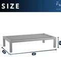 Heavy Duty Aluminum Dunnage Rack With 1850 Lb Capacity All Welded Aluminum Storage Platform For Industrial Warehouses Restaurants And Backrooms Elevates Items Off The Floor Rust Resistant Built To Last 36 Inch By 20 Inch By 8 Inch, size view