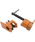 Top Shelf Heavy Duty Adjustable Pipe Clamp For Woodworking Carpentry And Weekend Garage Builds 1/2 3/4 Inch rugged cast steel parts.