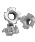 Four Claw Nut Set 20 Pcs Zinc Plated T Nut For Wood Furniture Blind Prong Inserts M10 Size with Beefy Grip visible close-up