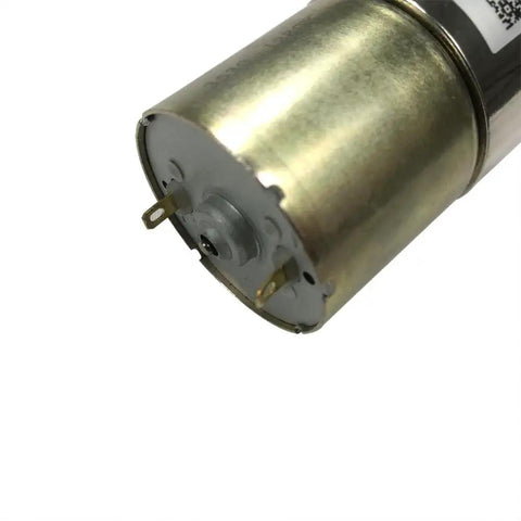 Close-up of DC 12V Micro Geared Motor with Output Shaft and 37mm Diameter Gearbox Bracket