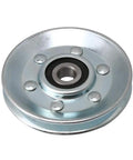 Silver Iron Cable Pulley Wheel 73mm Outer Diameter 10mm Inner Diameter V Shape Groove 6.5mm Width 4.6mm Depth