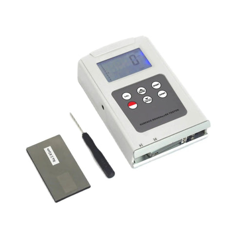 Pro Grade Kickass No Sweat Operation And Rapid Results Digital Surface Roughness Tester Gauge Meter for Metal Plastic And Wood Finish Evaluation with Seamless Profile Analysis, handheld with screen.