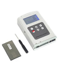 Digital Surface Roughness Tester AR132C Precision Profilometer Gauge Meter with display, probe, and battery for measuring metal finishes.