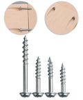 Pocket Hole Screws For Woodworking Pro Grade Set Of 100 38mm No 8 Coarse Thread Self Tapping Case Hardened Steel With Zinc Coating