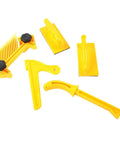 Five Piece Safety Woodworking Push Block And Stick Set With Yellow Plastic Board for table saws, router tables, band saws, and jointers