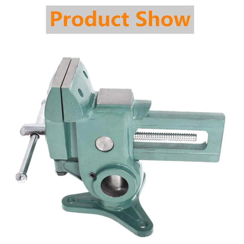 Heavy Duty 3.5 Inch Parrot Vise Multi Angle Swivel Workbench Clamping Tool With Reliable Locking Jaw Grip Rock Solid Flex For Any Serious DIY Workshop Job, green steel bench vise with adjustable jaw.