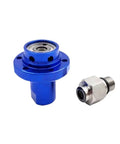 Top Shelf Rotary Joint Closed Seal Replacement For Industrial Machinery slick blue rotary joint with compact design and stainless steel fitting.