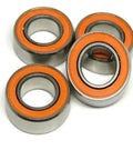 Five ceramic ball bearings, S688, 8x16x5 mm, with orange seals